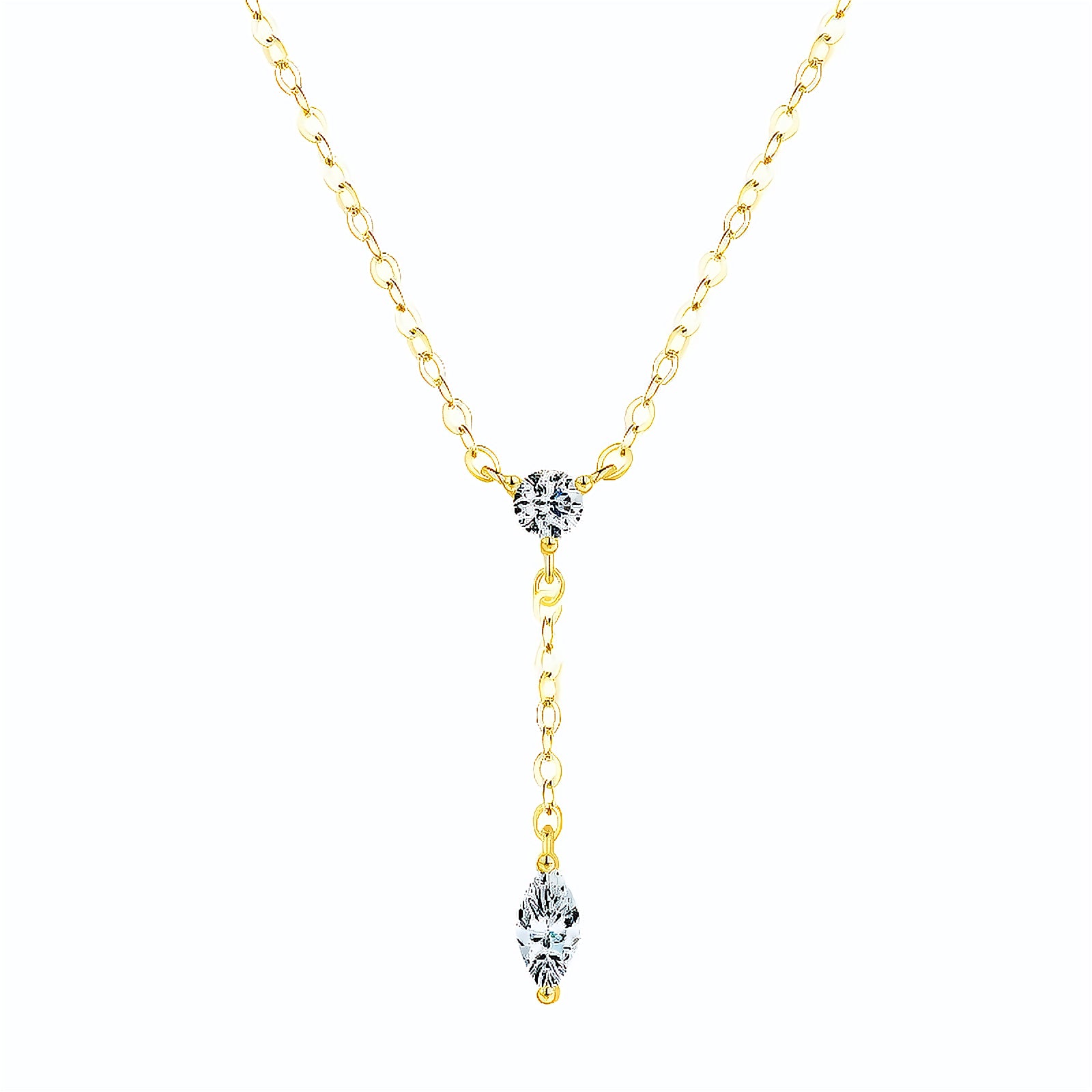 Colar Y Dourado em Prata 925 - Virena Elise