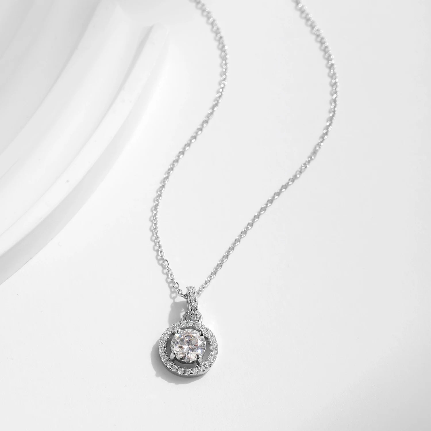 Colar Ponto de Luz em Moissanite 1CT - Virena Lustria