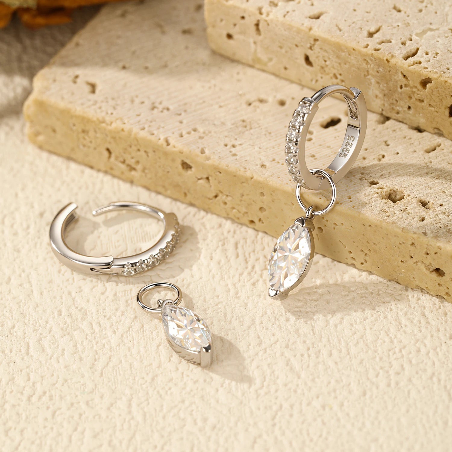 Brinco Argola em Moissanite – Virena Navarra