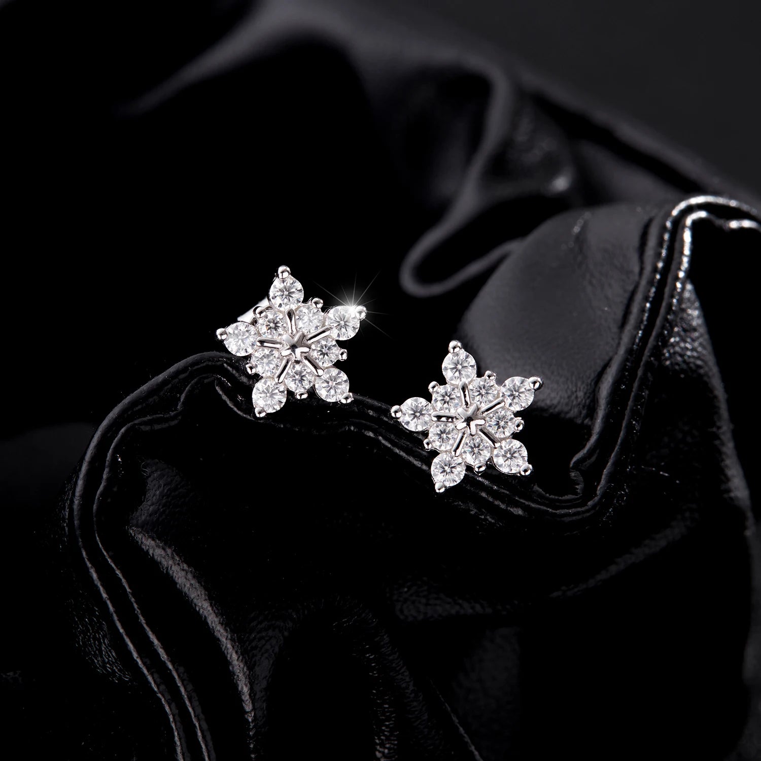 Brinco Floco de Neve em Moissanite – Virena Floccia