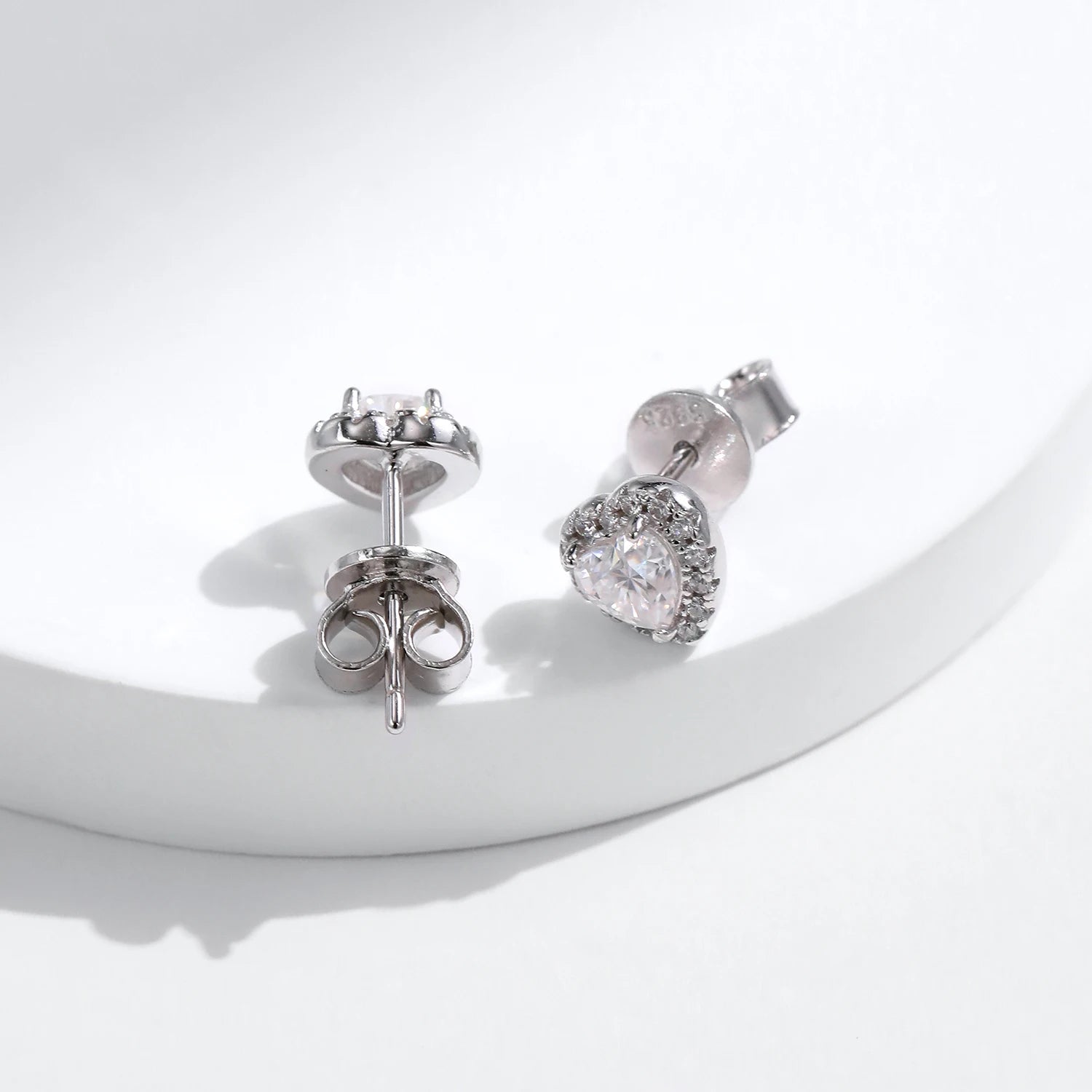 Brinco Coração em Moissanite – Virena Amélie