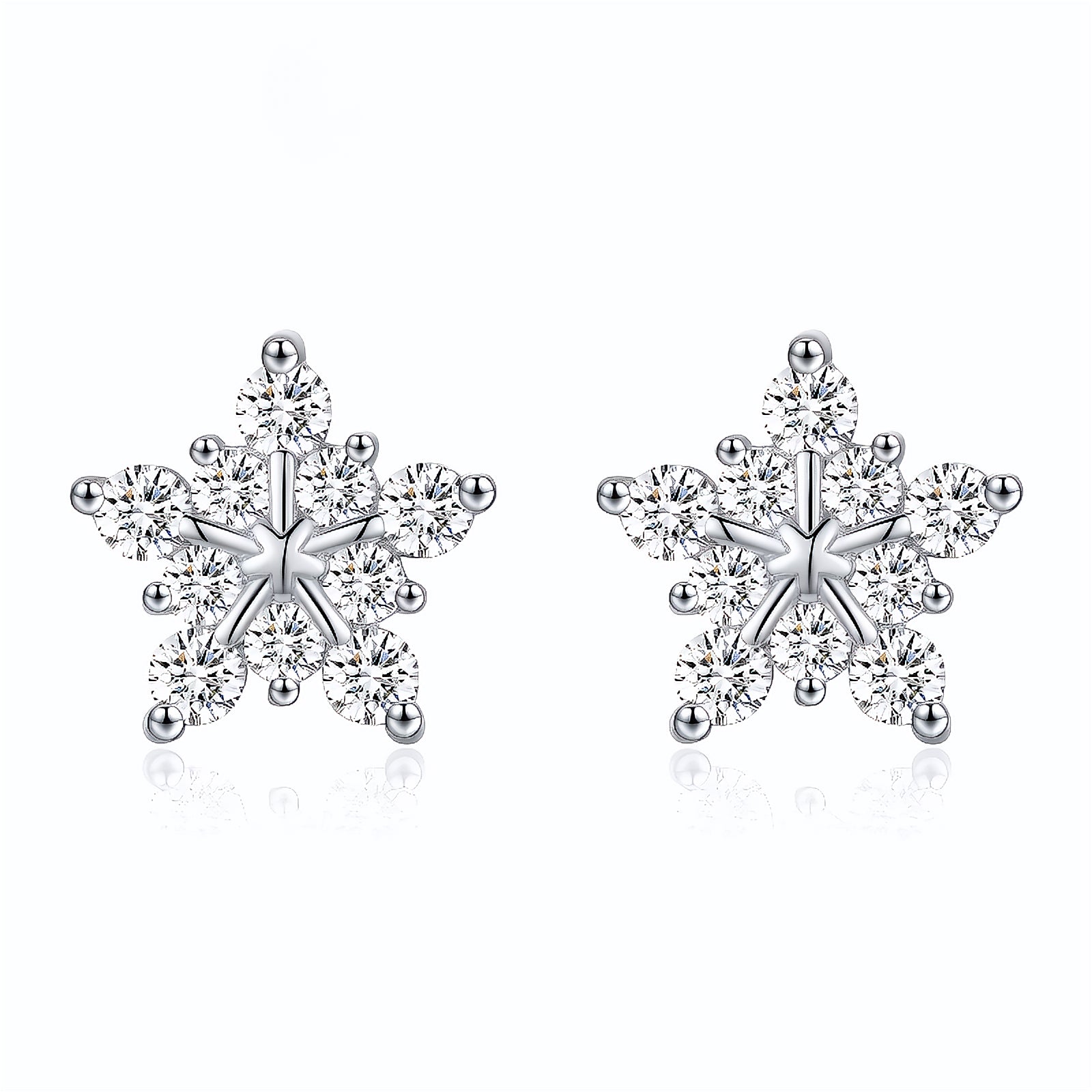 Brinco Floco de Neve em Moissanite – Virena Floccia