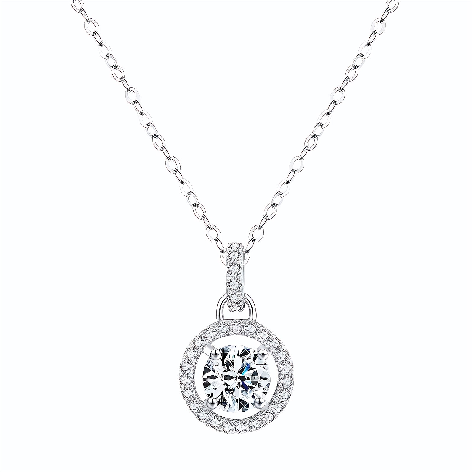 Colar Ponto de Luz em Moissanite 1CT - Virena Lustria