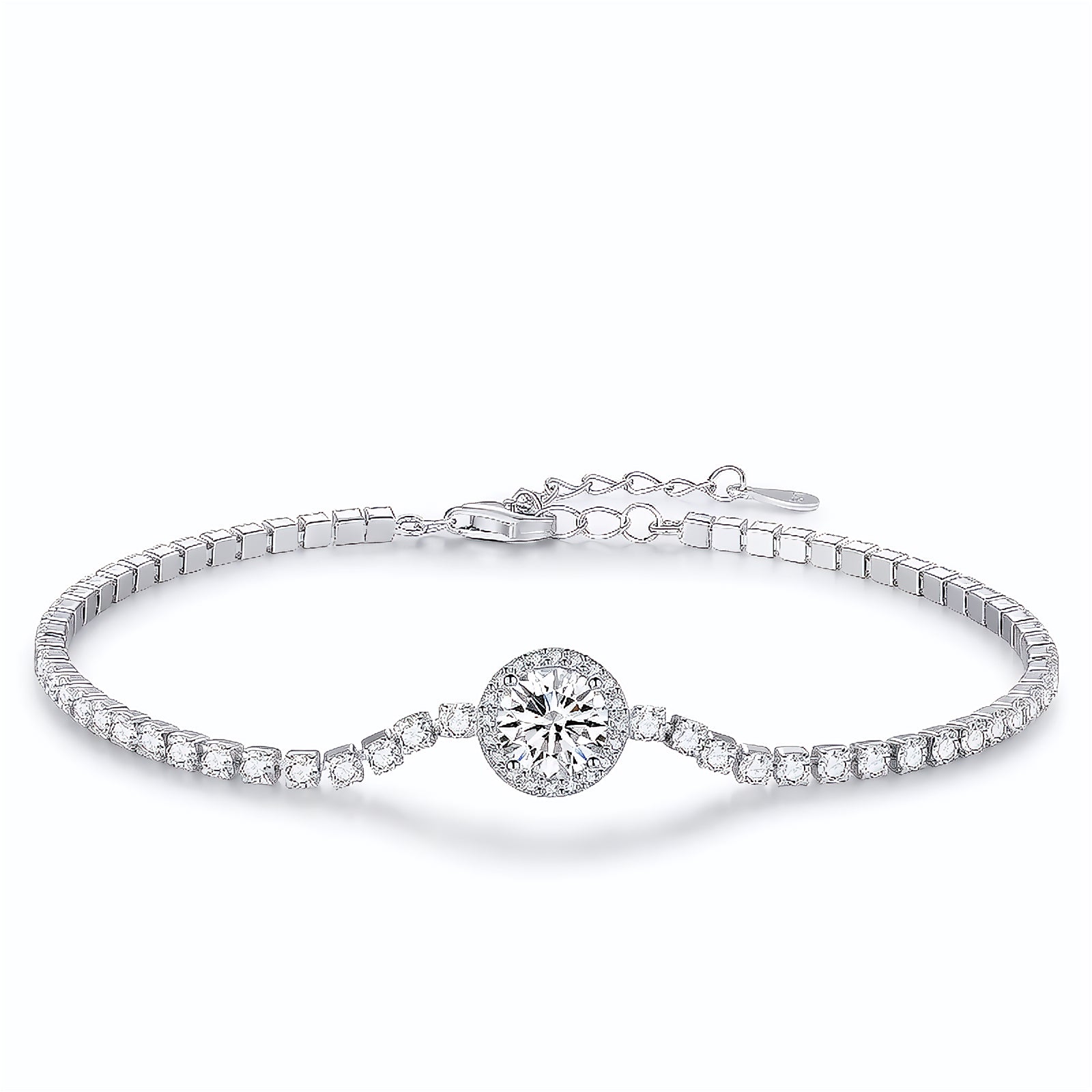 Pulseira Tennis em Prata 925 - Virena Halo