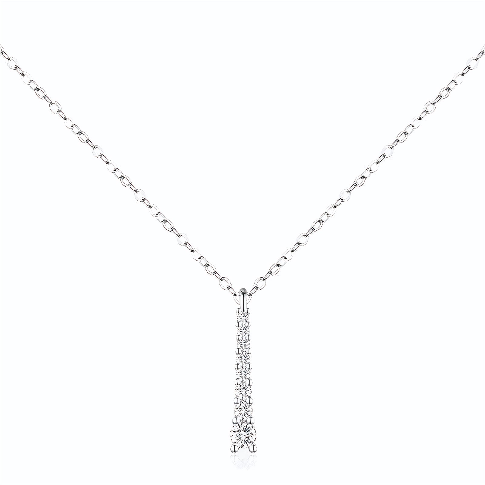 Colar Y em Moissanite - Virena Élégance