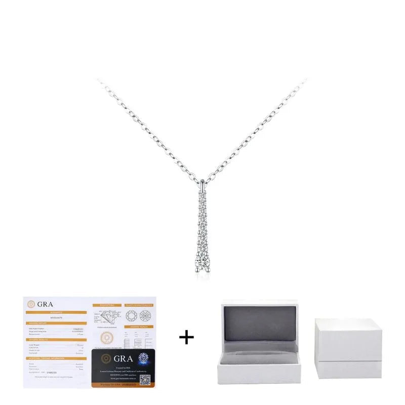 Colar Y em Moissanite - Virena Élégance