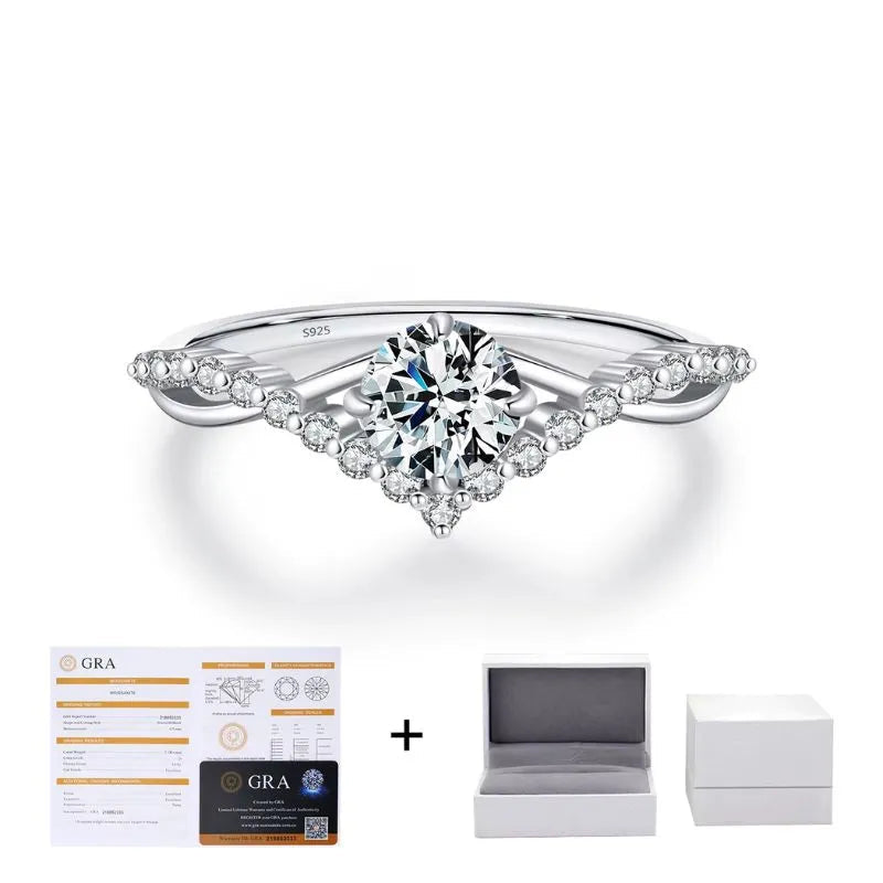 Anel Coroa em Moissanite - Virena Crownlight