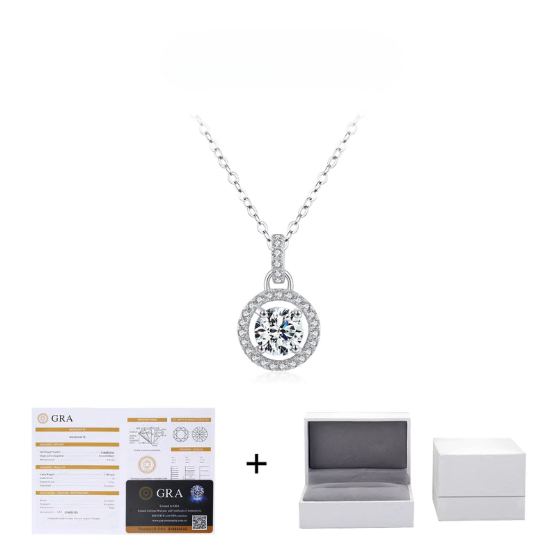 Colar Ponto de Luz em Moissanite 1CT - Virena Lustria