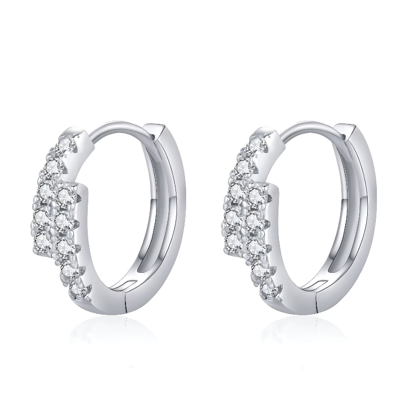Brinco Argola em Moissanite - Virena Halley