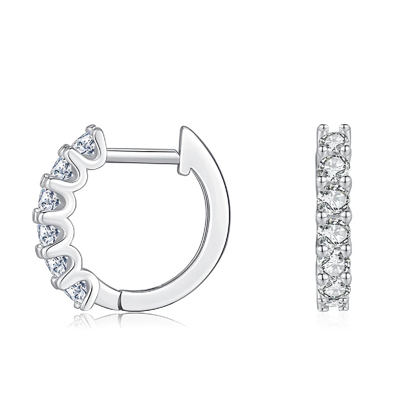 Brinco Argola em Moissanite - Virena Norelle