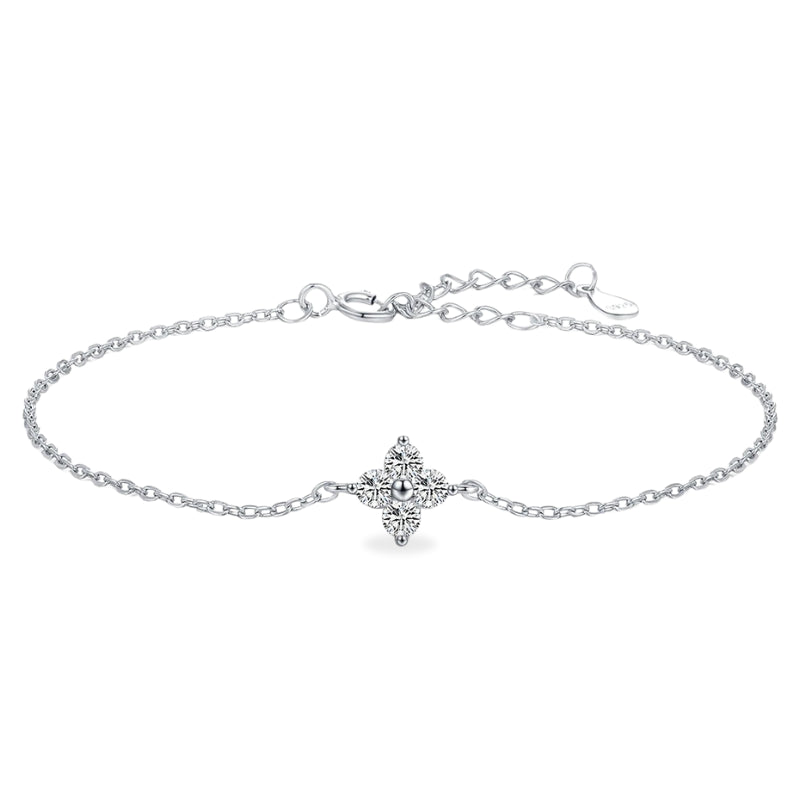Pulseira Trevo Minimalista em Prata 925 - Virena Clover
