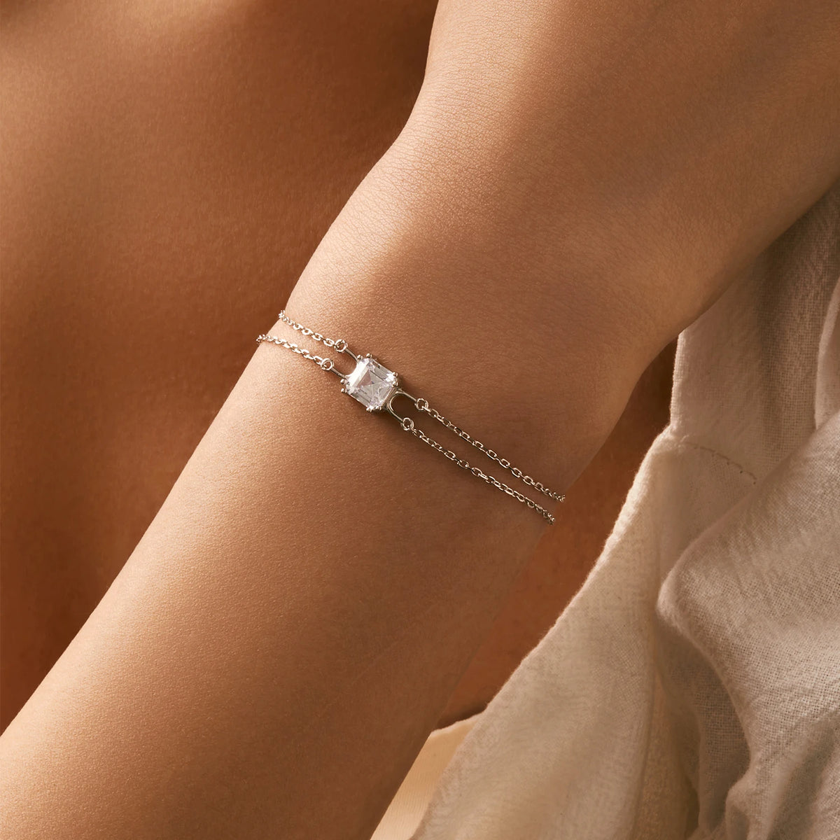 Pulseira Dupla em Prata 925 – Virena Duelle