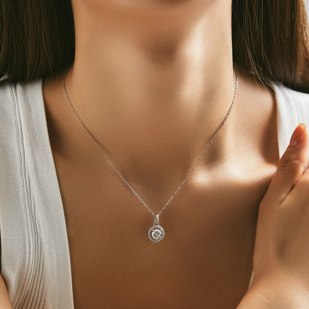 Colar Ponto de Luz em Moissanite - Virena Lustria