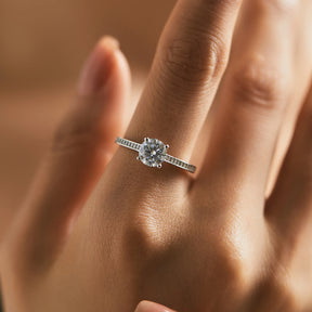 Anel Solitário em Moissanite 1CT - Virena Majesté