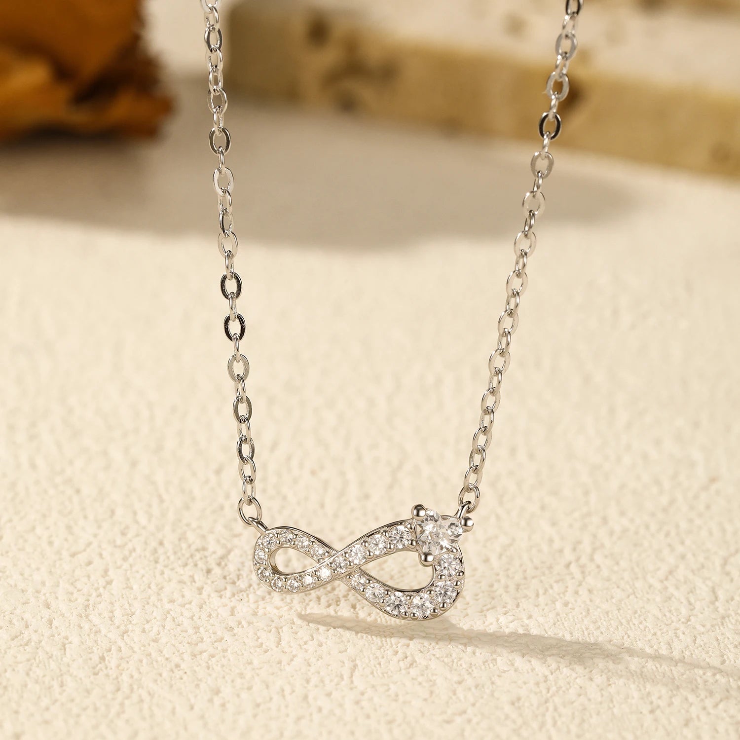 Colar Infinito com Coração em Prata 925 – Virena Infinitéa