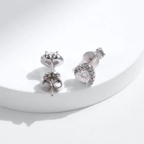 Brinco Coração em Moissanite – Virena Amélie