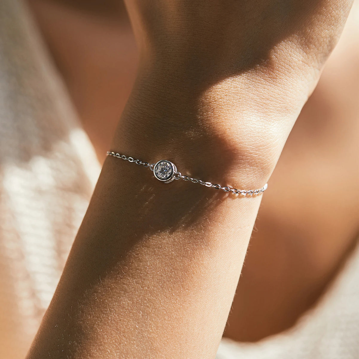 Pulseira Ponto de Luz em Moissanite - Virena Pure