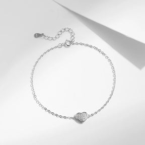 Pulseira Coração em Prata 925 - Virena Douce Amour