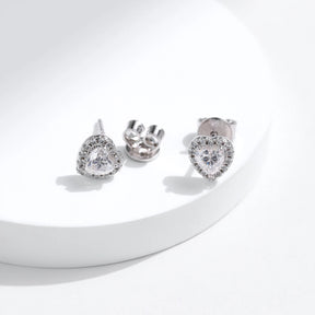 Brinco Coração em Moissanite – Virena Amélie