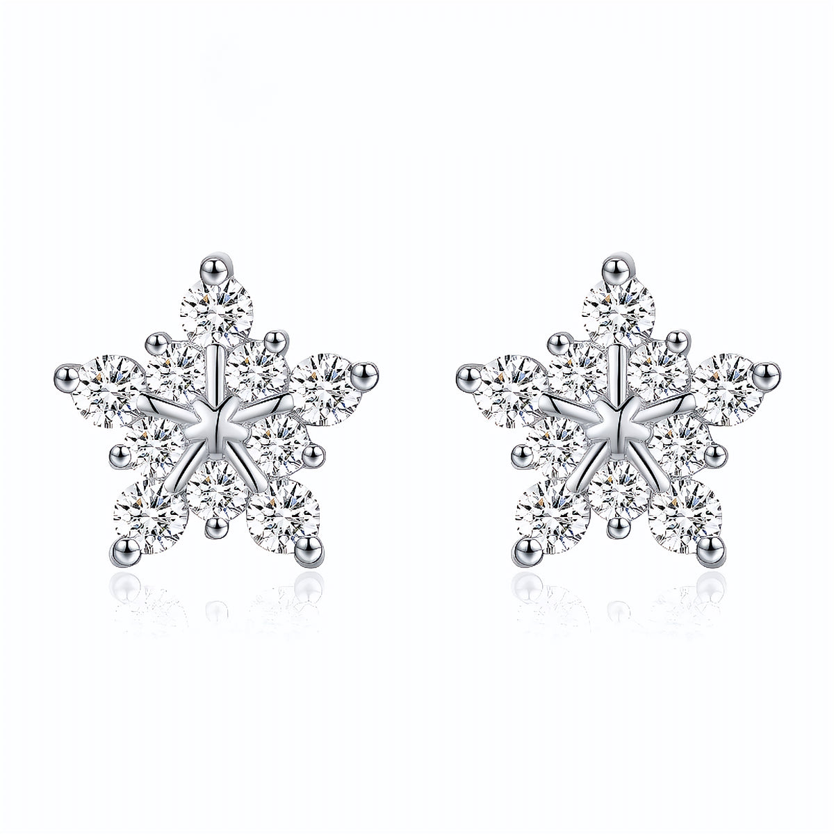 Brinco Floco de Neve em Moissanite – Virena Floccia
