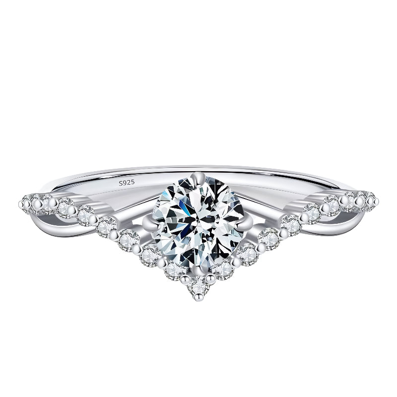 Anel Coroa em Moissanite - Virena Crownlight
