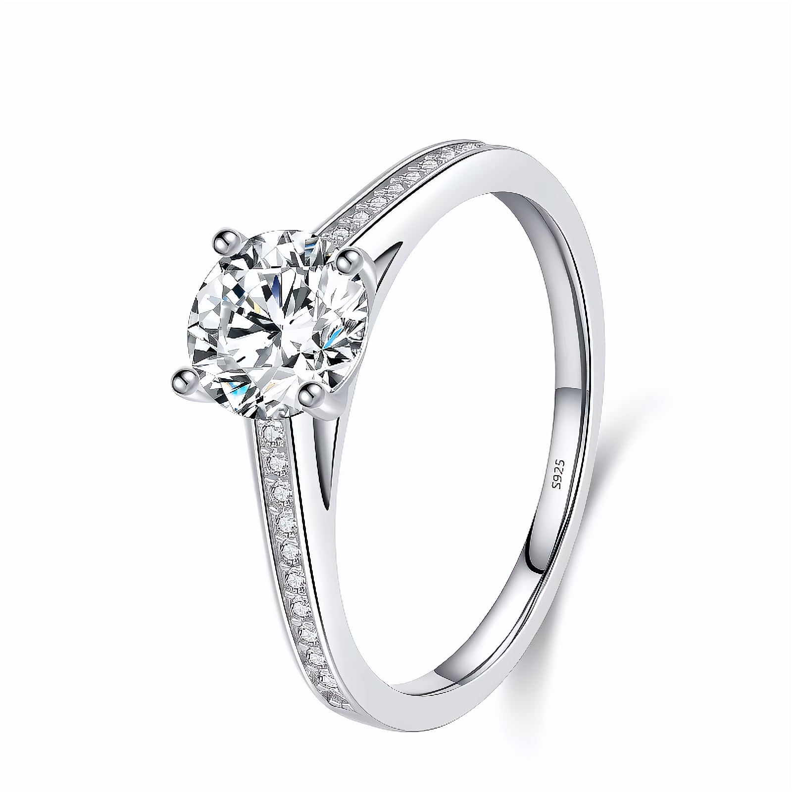 Anel Solitário em Moissanite 1CT - Virena Majesté