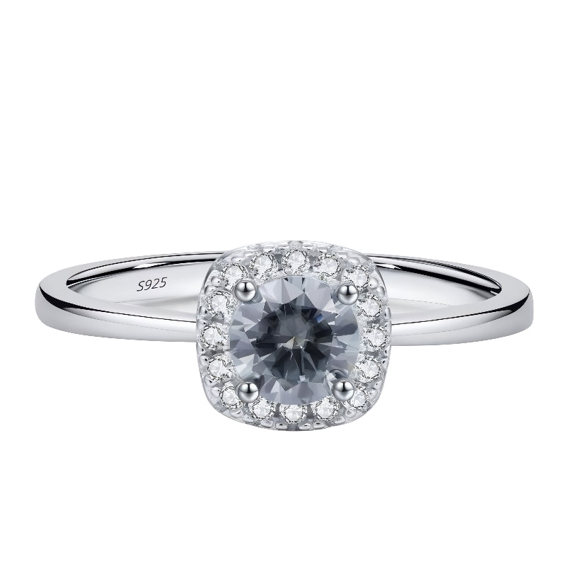 Anel Halo em Moissanite - Virena Starlight