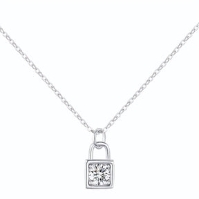 Colar Cadeado em Moissanite - Virena Everlock