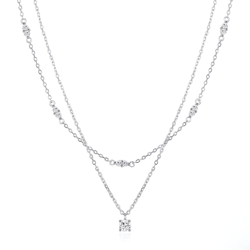 Colar Duplo em Moissanite - Virena Vespera