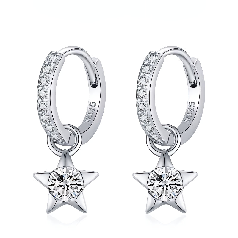 Brinco Argola em Moissanite – Virena Stella