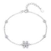 Pulseira Flor em Prata 925 - Virena Fiorella