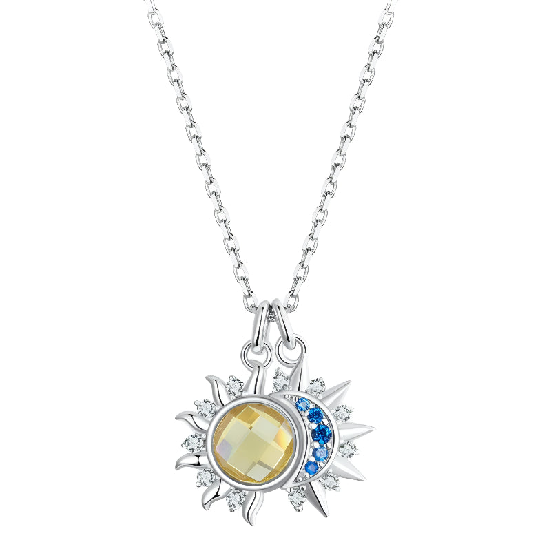 Colar em Prata 925 - Virena Sol e Lua