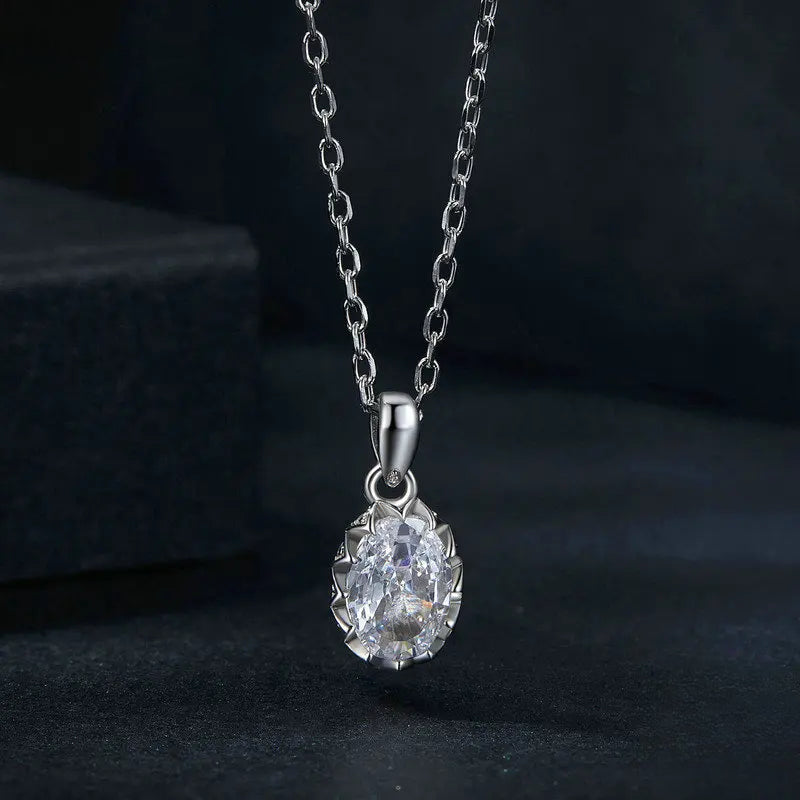 Colar Oval em Moissanite - Virena Aimée